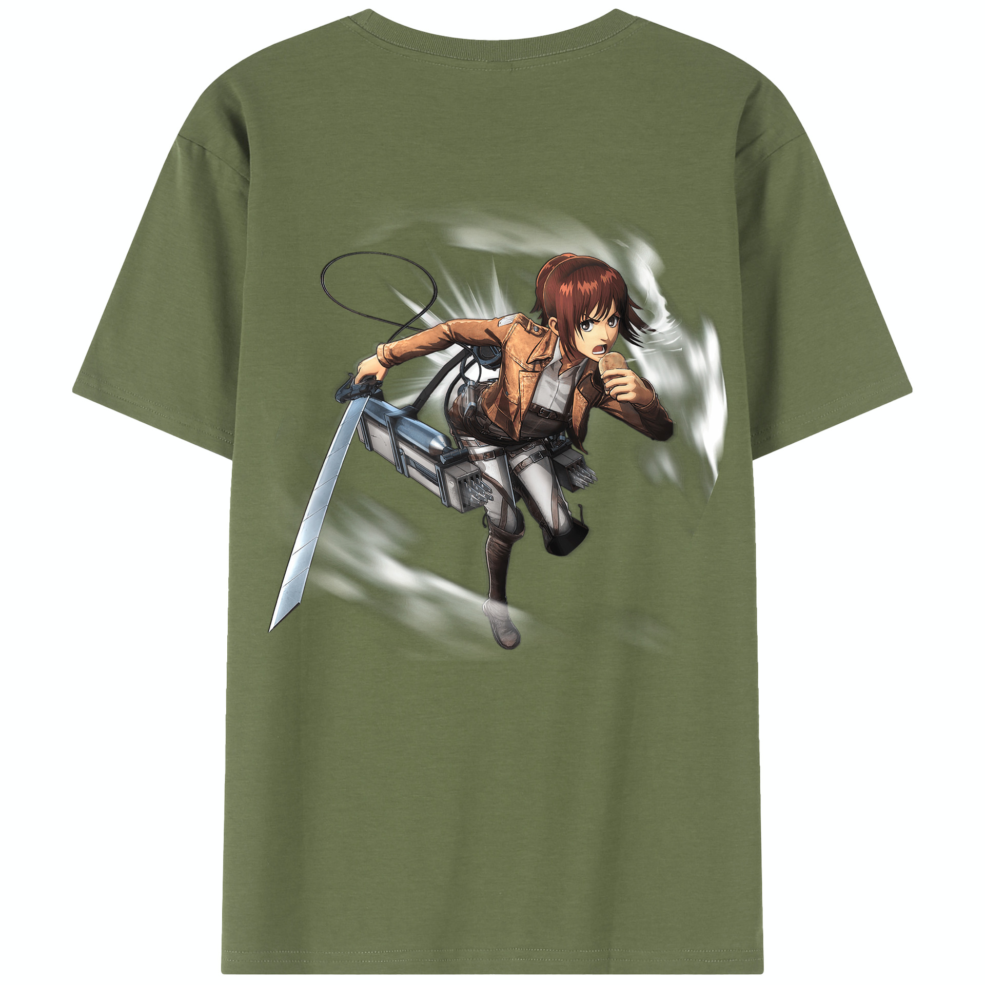 （画像用） 進撃の巨人 サシャ·ブラウス Attack on Titan Sasha Blaus 綿100％半袖Tシャツ（背面プリント）